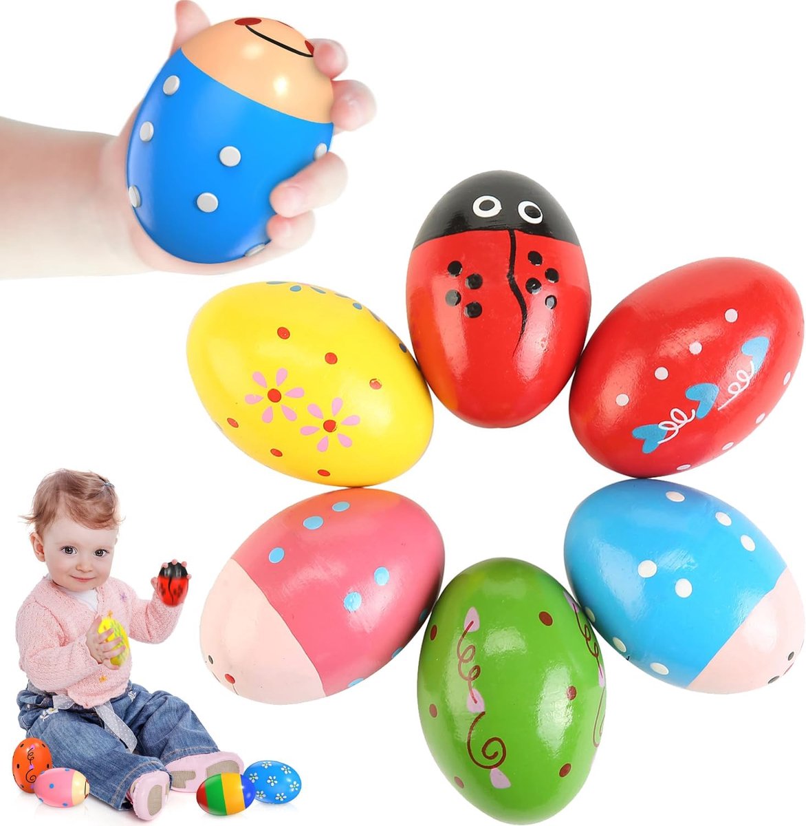 eieren maracas eieren shaker set, paaseieren maracas, percussie