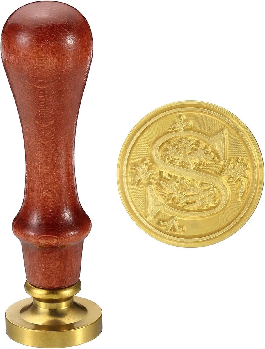 Zegelstempel initiaal letter zegel wax stempel klassiek retro