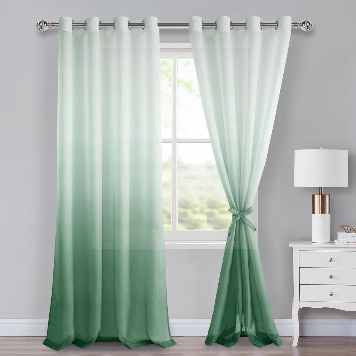 Ombre Gordijnen 245 x 140 cm - Kleurverloop - Met Ringen - Perfecte Lichtregeling - SnelShoppen