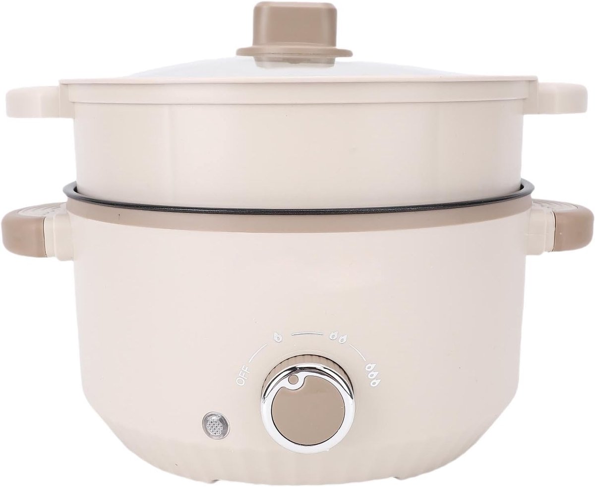Multicooker Elektrische Pot 3L - Antiaanbakcoating - Stoommand voor Pasta en Groenten - Gezond en Snel Koken - SnelShoppen
