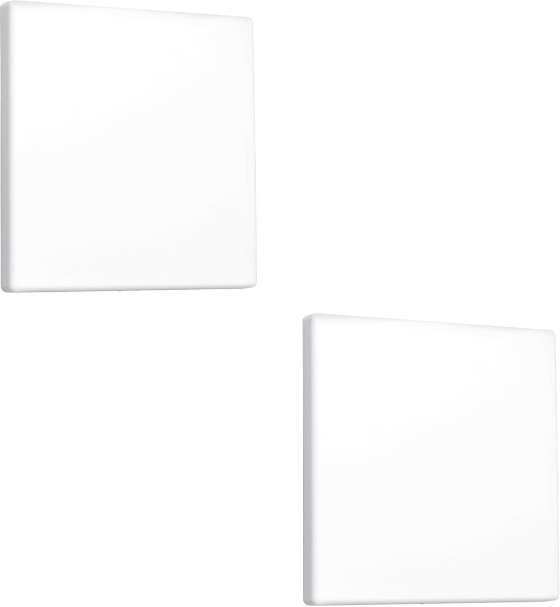Afdekplaat Wandplaat, 2 stuks 8,6 cm x 8,6 cm kunststof schroefloze blanco wandplaat, één groep blanco apparaat stopcontact afdekking, elektrische afdekkingen voor ongebruikte