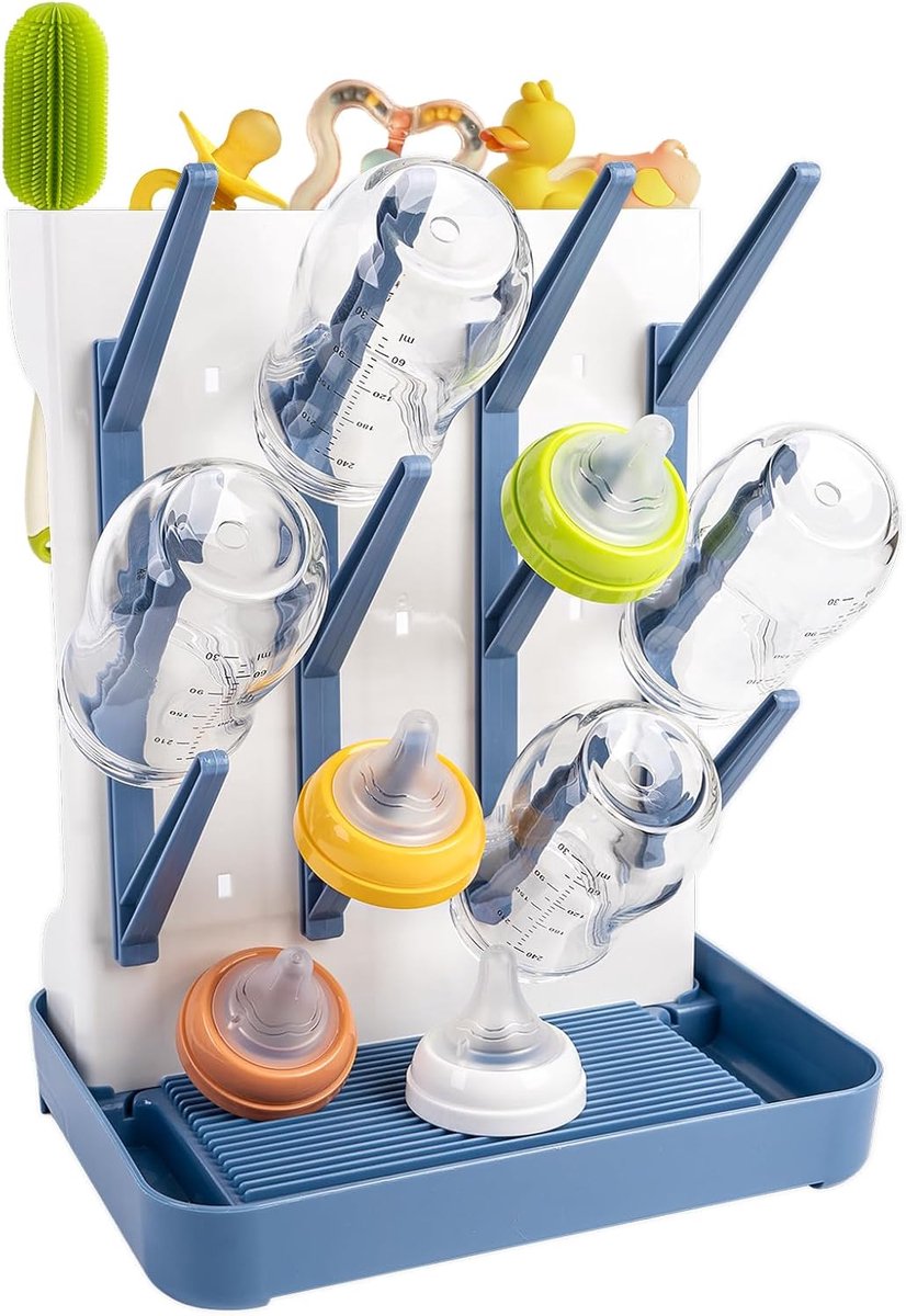 Droogrek voor babyflesjes - verticale flessen - ruimtebesparend - ideaal voor fopspenen en babyaccessoires - SnelShoppen