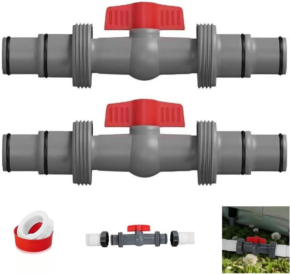 Connector, Aansluitset, Slangverbinders, Adapter voor Zwembadslangverlenging