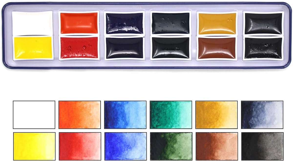 2302691 aquarel verven Single Geel