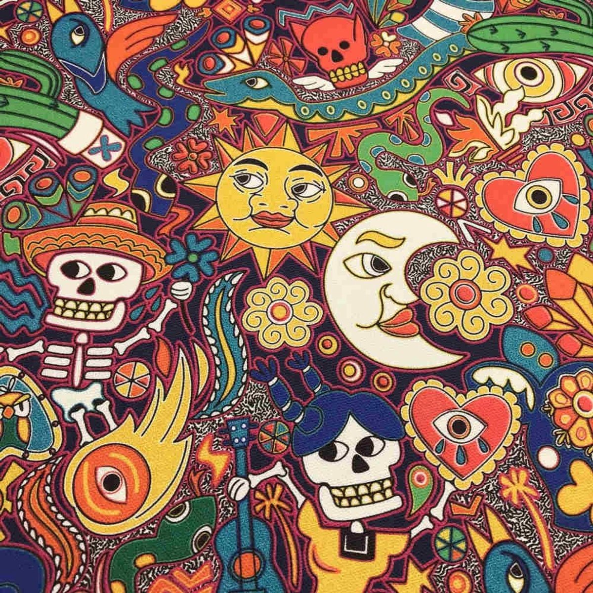 Stof, digitaal bedrukt, half panama, 100 katoen, patchwork 100 cm