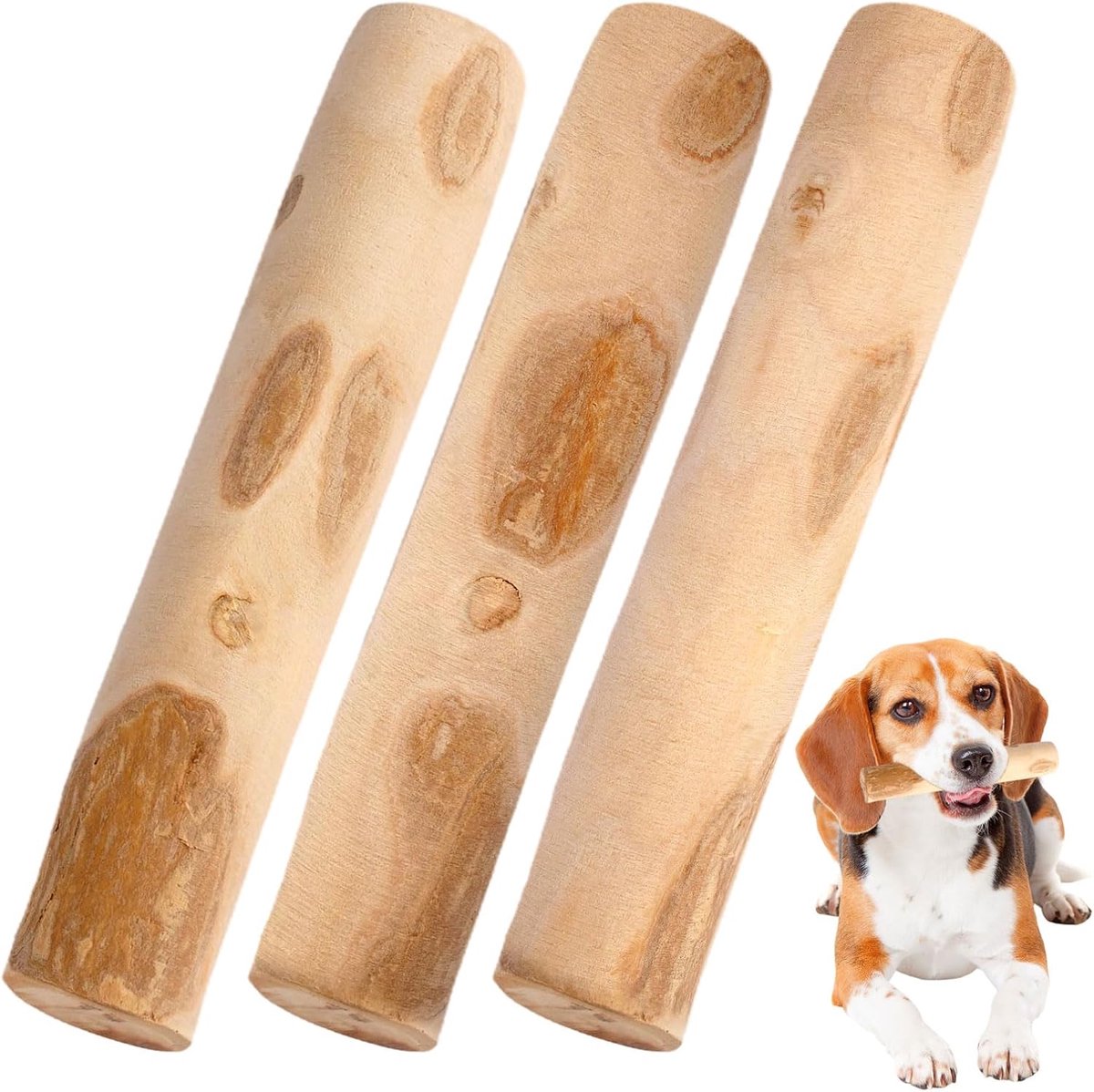 3 Stuks Koffiehout voor Honden, Maat S 13 cm Kauwstaaf voor Honden | Duurzaam Natuurlijke Kauwbotten van Koffiehout voor Puppy's, Kauwhout voor Puppy, voor Hondenspeelgoed en Tandverzorging
