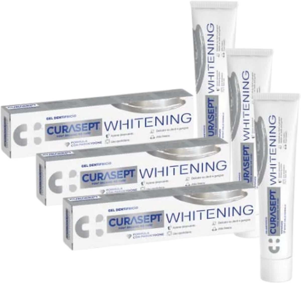 Curasept Whitening Tandpasta - 3 x 75 ml - Voordeelverpakking