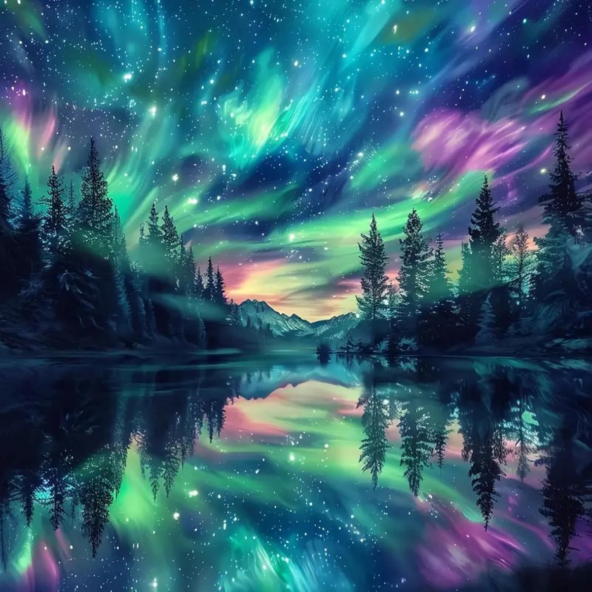 5D Diamond Painting Aurora, diamantschilderset voor volwassenen