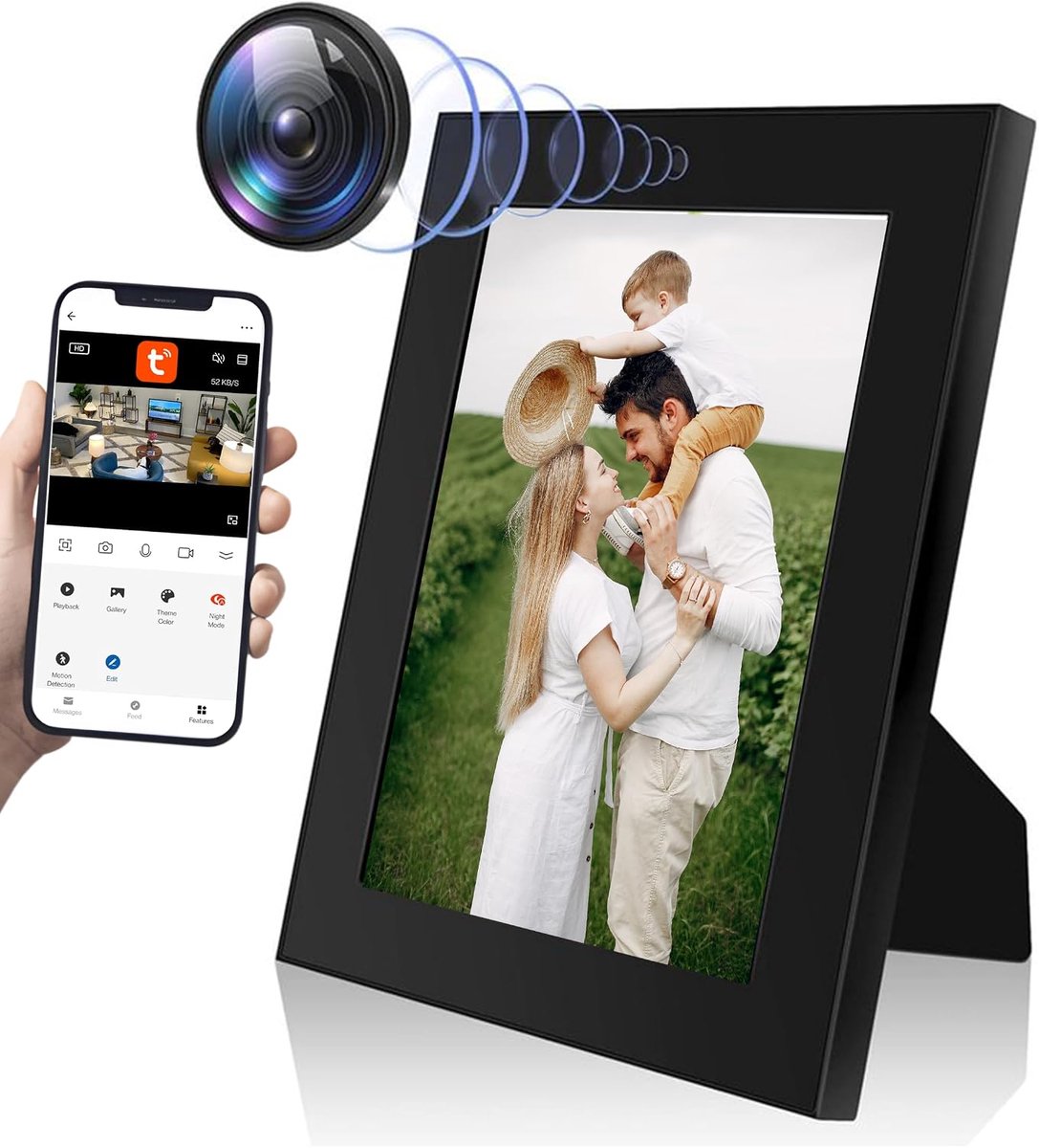Spy camera fotolijst - verborgen camera - Full HD 1080P - motion detection met app - SnelShoppen