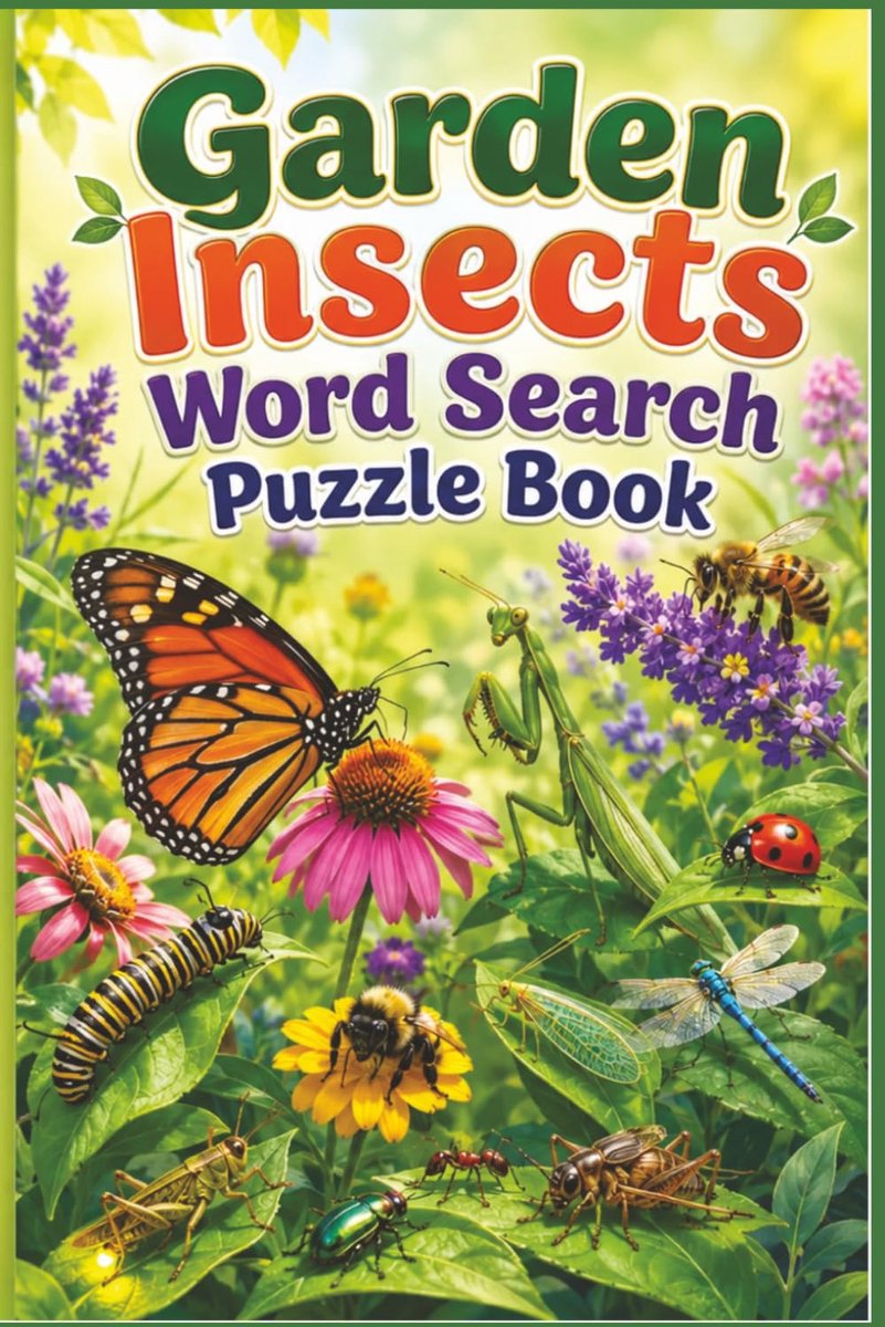 Woordzoekboek tuin-insecten - 60 ontspannende puzzels - voor natuur- en tuinliefhebbers - leerzaam en leuk - ShopVlot