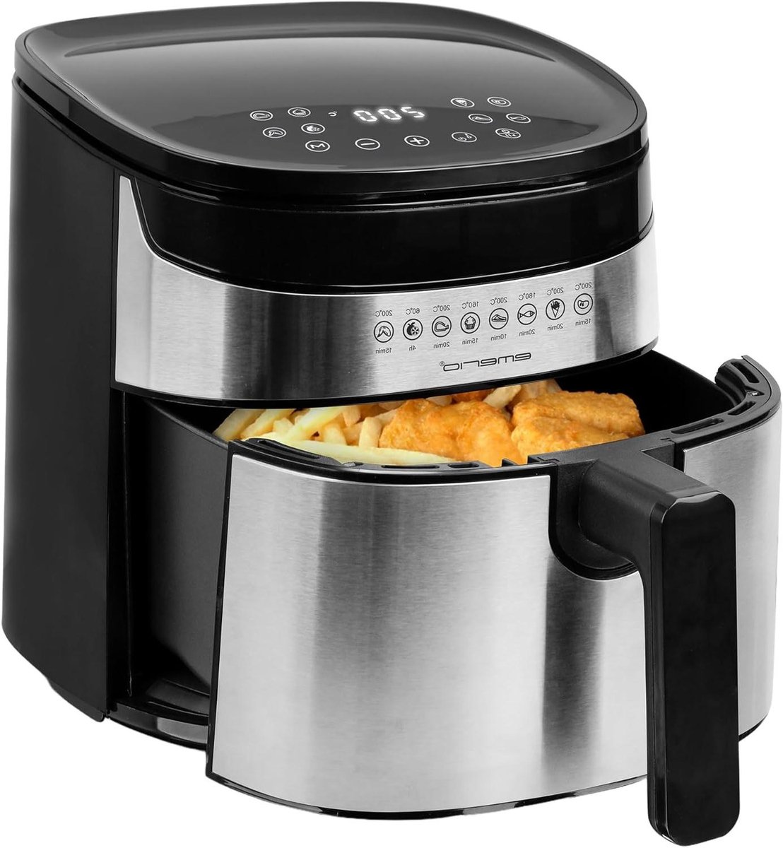 Digitale Airfryer - Heteluchtfriteuse - Gezond Frituren - 8 Programma's - 4.5 Liter - Zwart Zilver