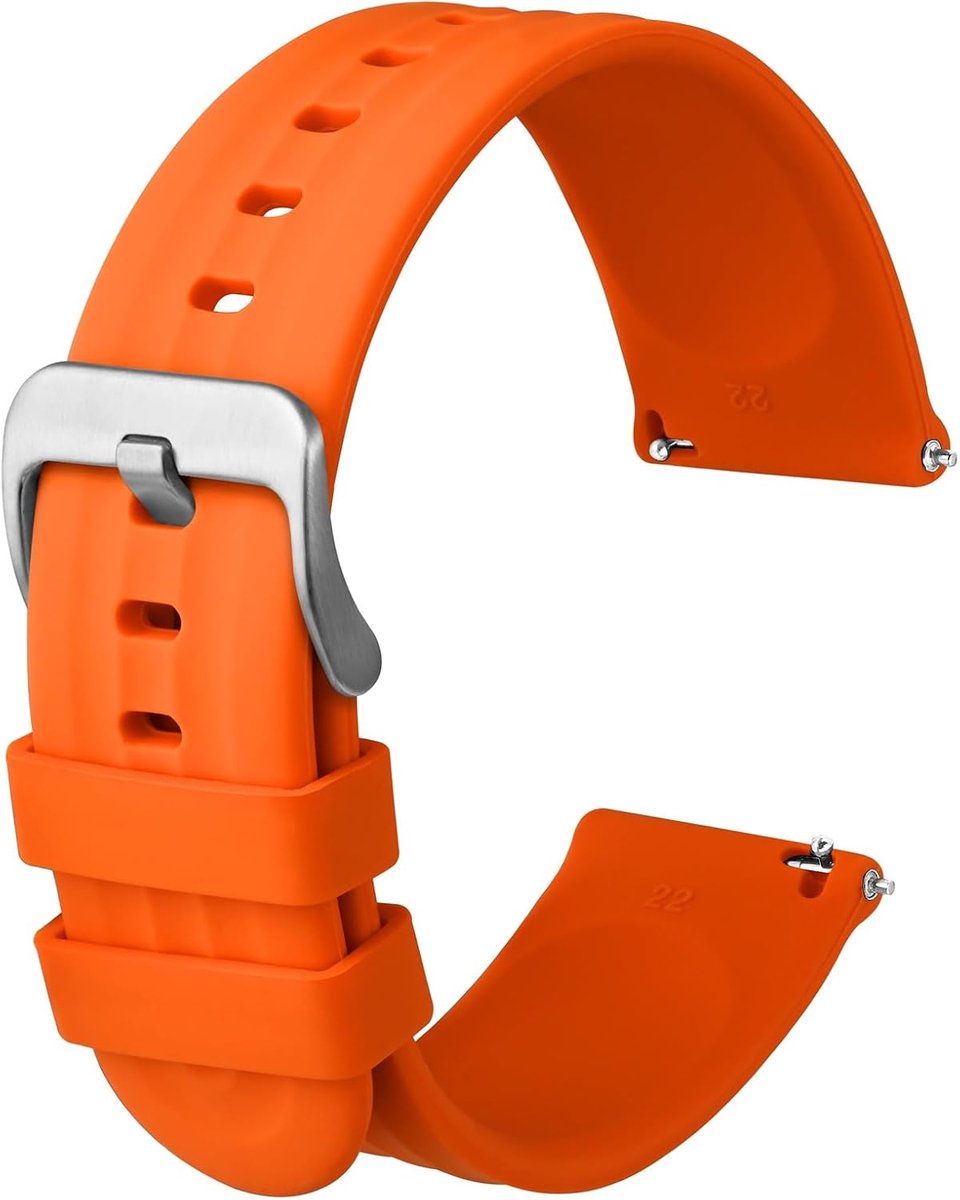Siliconen horlogebandjes 18 mm 20 mm 22 mm, snelsluiting rubberen