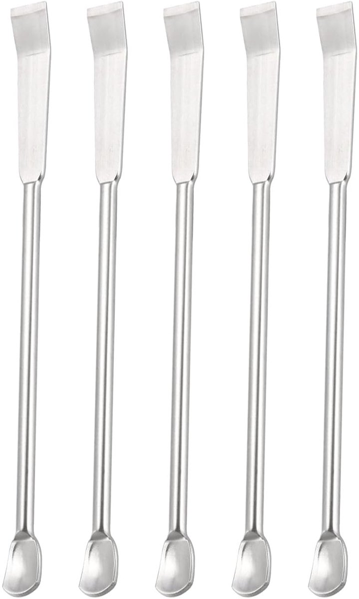 5 stuks laboratoriumspatels, lepels, 304 roestvrij staal