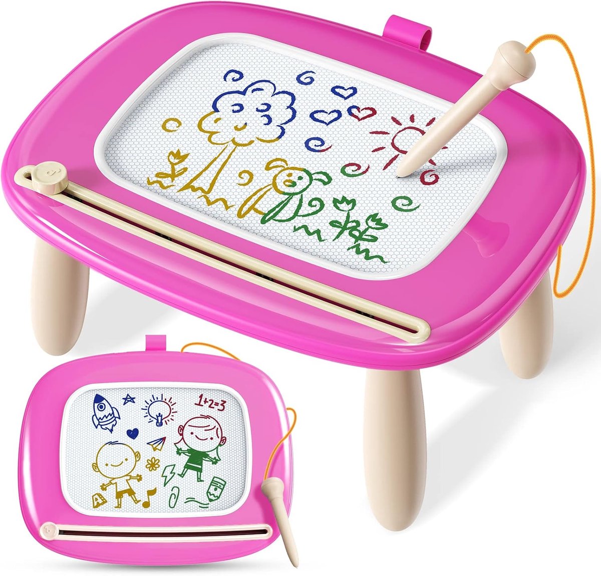 Jouets pour Tout-Petits Âge 1-3 Planche à Dessin magnétique Filles Jouets pour 1-2 Ans Planche de Peinture Magique Jouets éducatifs pour 1 2 3 Ans Bébé Enfants Cadeau d'anniversaire