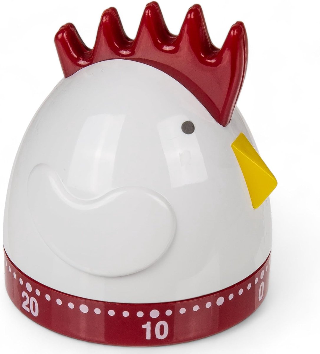 Keukentimer in eivorm, 60 minuten korte tijdwekker, kunststof, eierwekker, ei, countdown-timer, praktische timer voor je keuken (kip)
