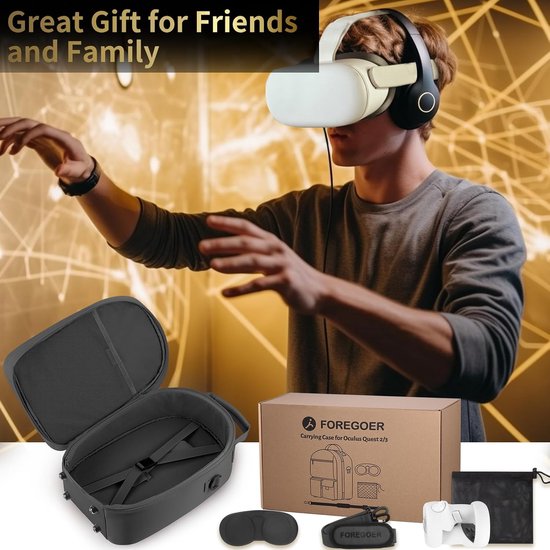 Draagtas voor Meta Quest 3 en Oculus VR Headset en Accessoires — afbeelding 4