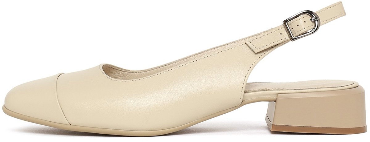 DERIMOD Slingbacks Met Lage Hak Leren Slingbacks Met Lage Hak