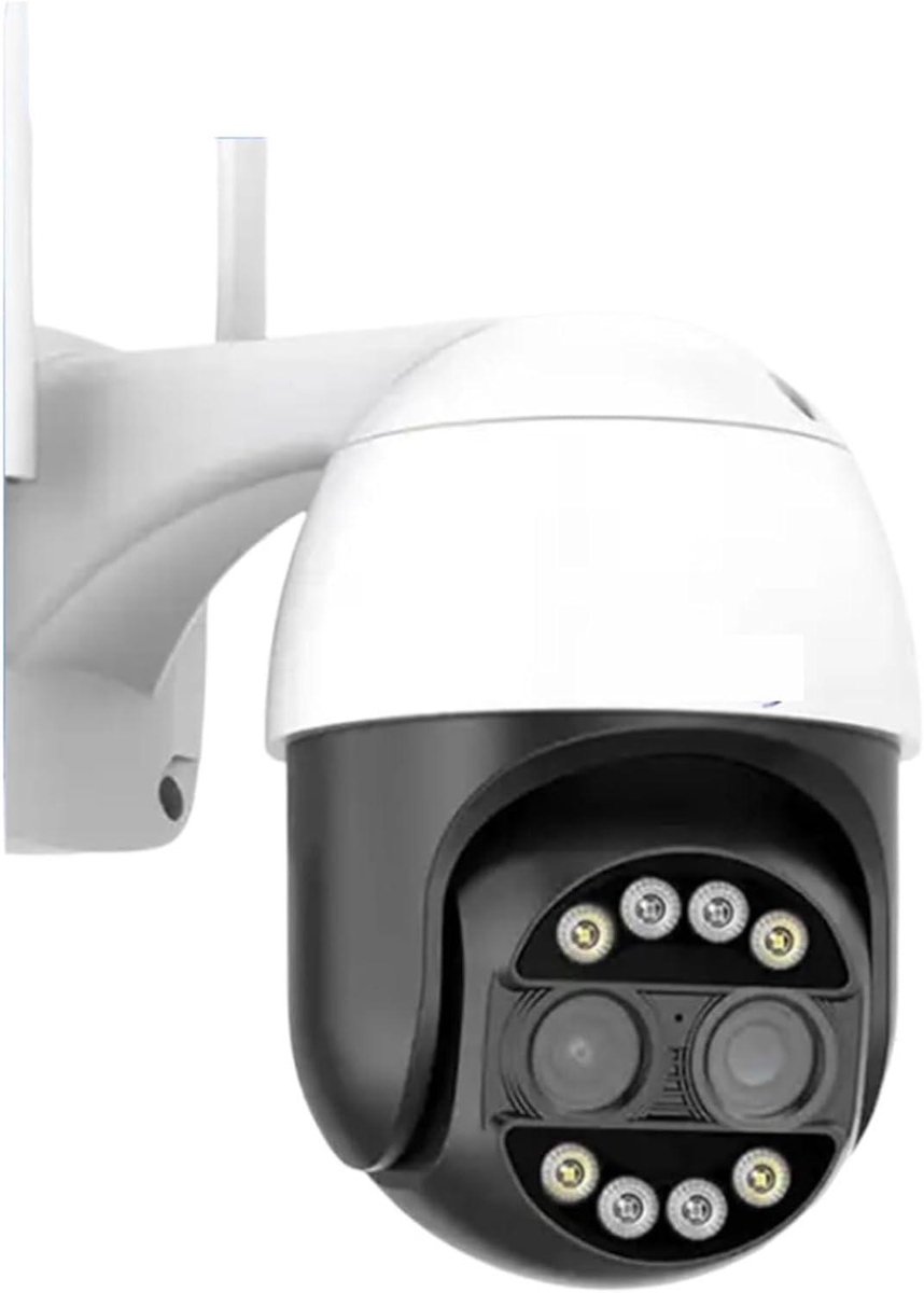Beveiligingscamera 4K - IP-camera Buiten - Huis Beveiligen - Dubbele Lens AI Tracking - 8MP - Wit