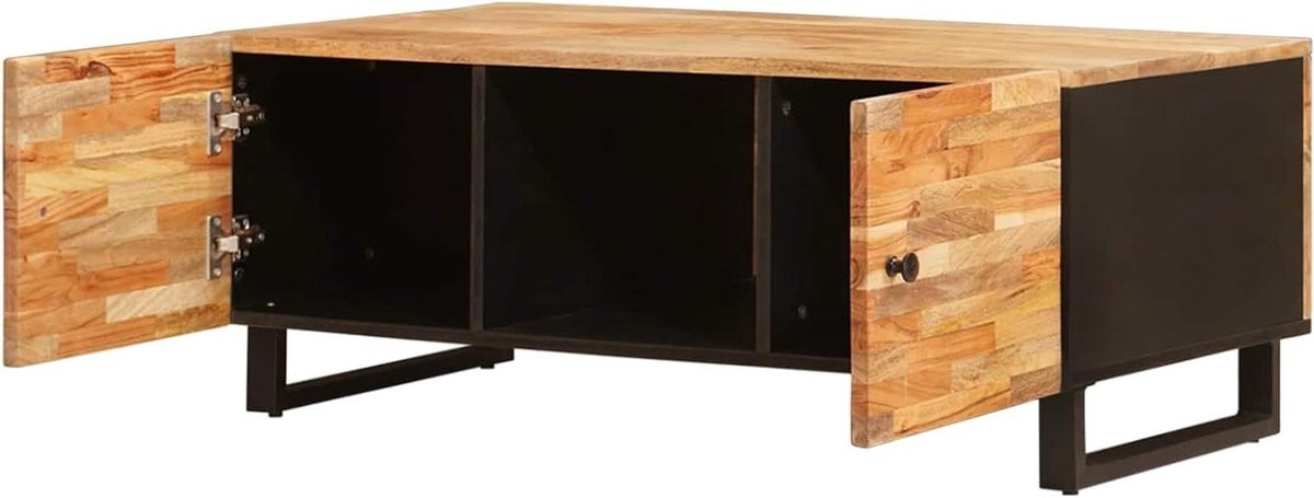 Salontafel Mangohout - Koffietafel Hout - Woonkamer Inrichten - Massief Hout Constructie - 100 x 54 x 40 cm - Bruin