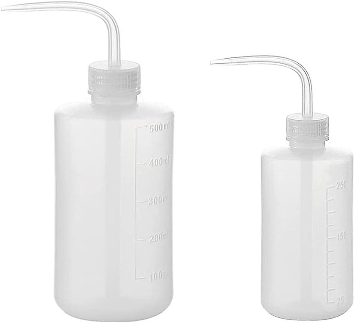 Gieter set van 2 - 250/500 ml - kunststof - transparant - ideaal voor planten irrigatie - ShopVlot