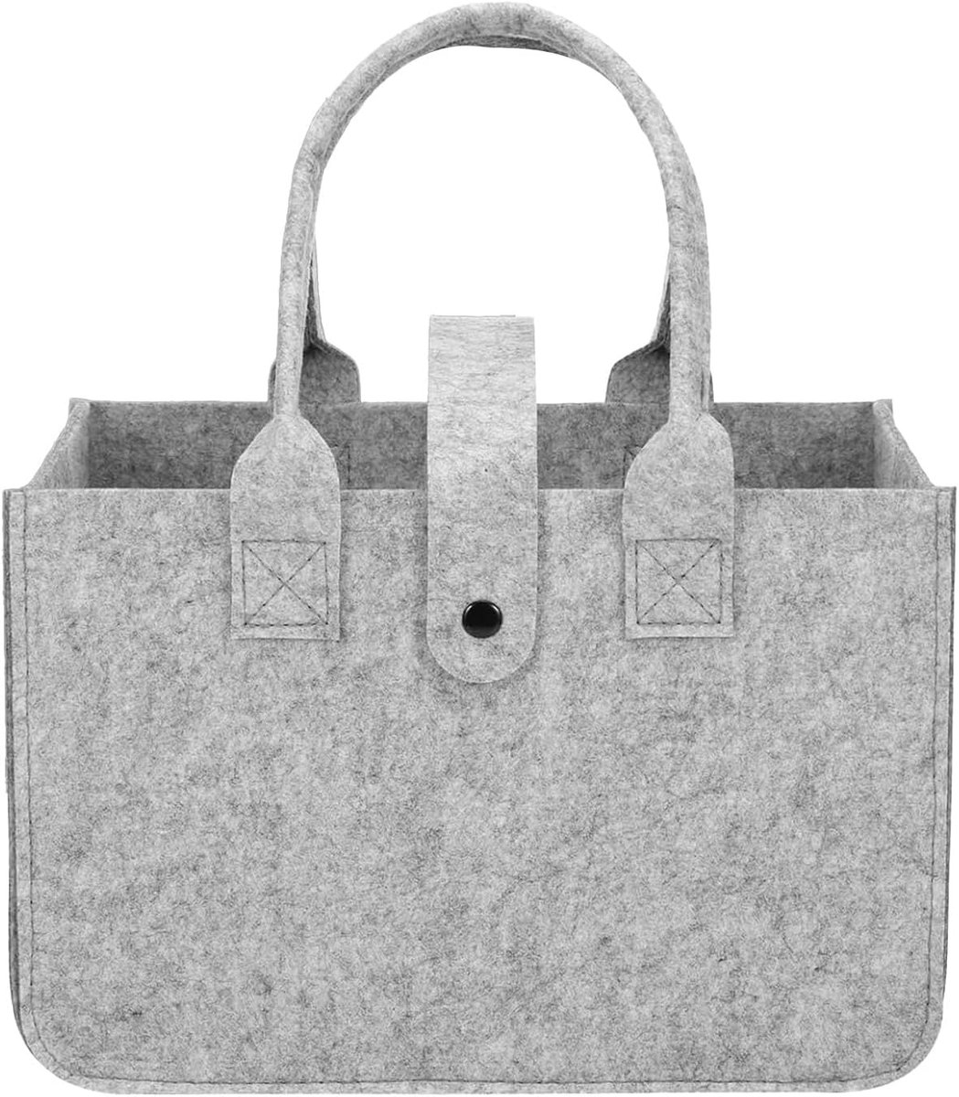 Felt Bag 10.8L - grijs - vouwbare tote - ideaal voor boodschappen - ShopVlot