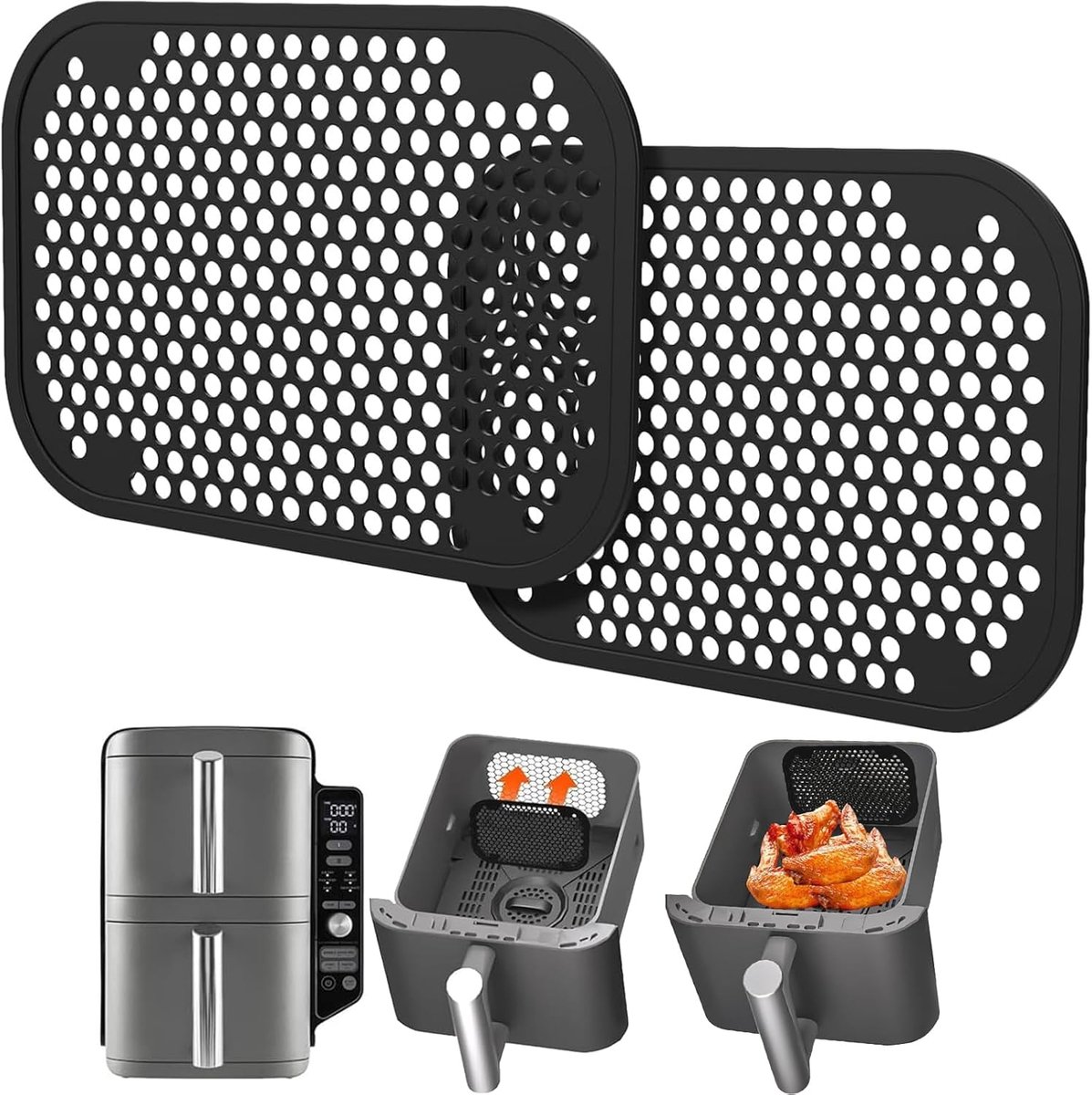 Splash Guard Accessoires voor Ninja Double Stack XL - Silicone Spatbeschermer - Reusable - ShopVlot