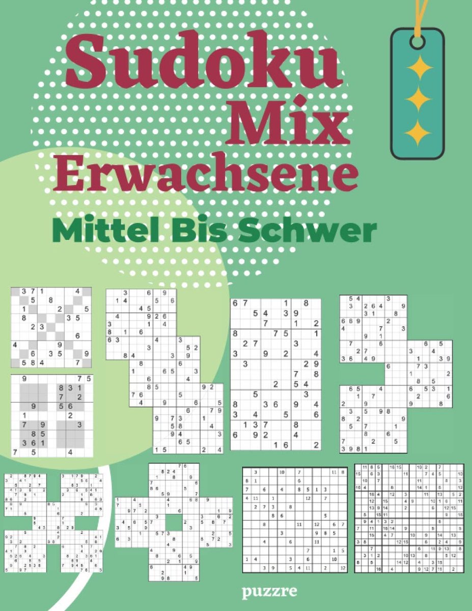 SnelShoppen - Sudoku Mix Volwassenen Middel tot Moeilijk - Denksport Sudoku Irregulair - Uitdagend Puzzelen voor Dagenlang Vermaak
