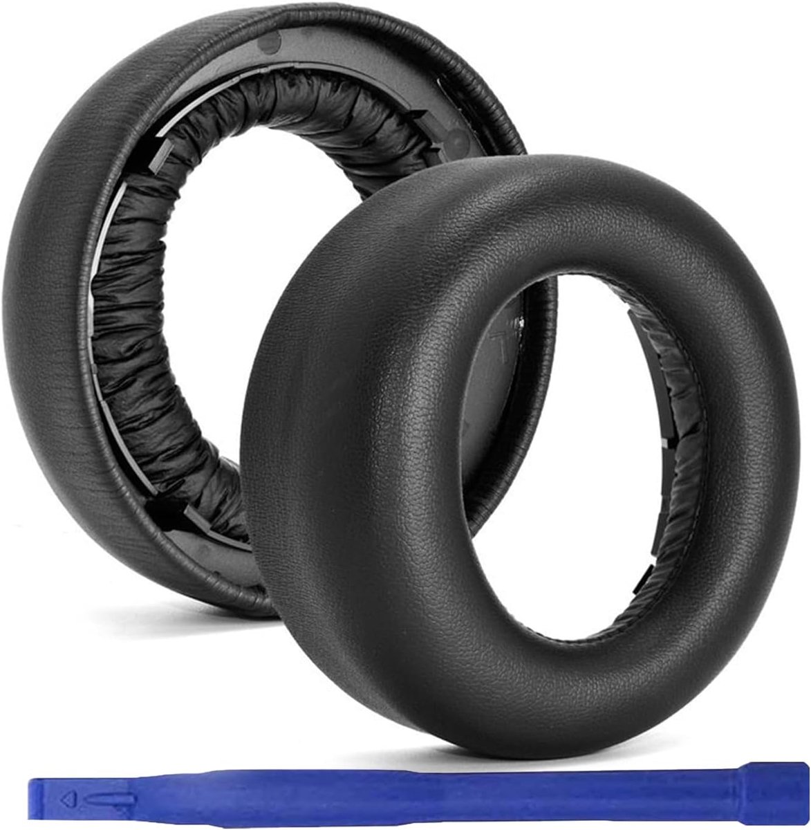 Oorkussens kussens voor Sony PS5 Pulse 3D, zwart | Zacht Eiwit Leer & Hoge Dichtheid Memory Foam Oorkussens Kussens voor PlayStation 5 Pulse 3D Headsets
