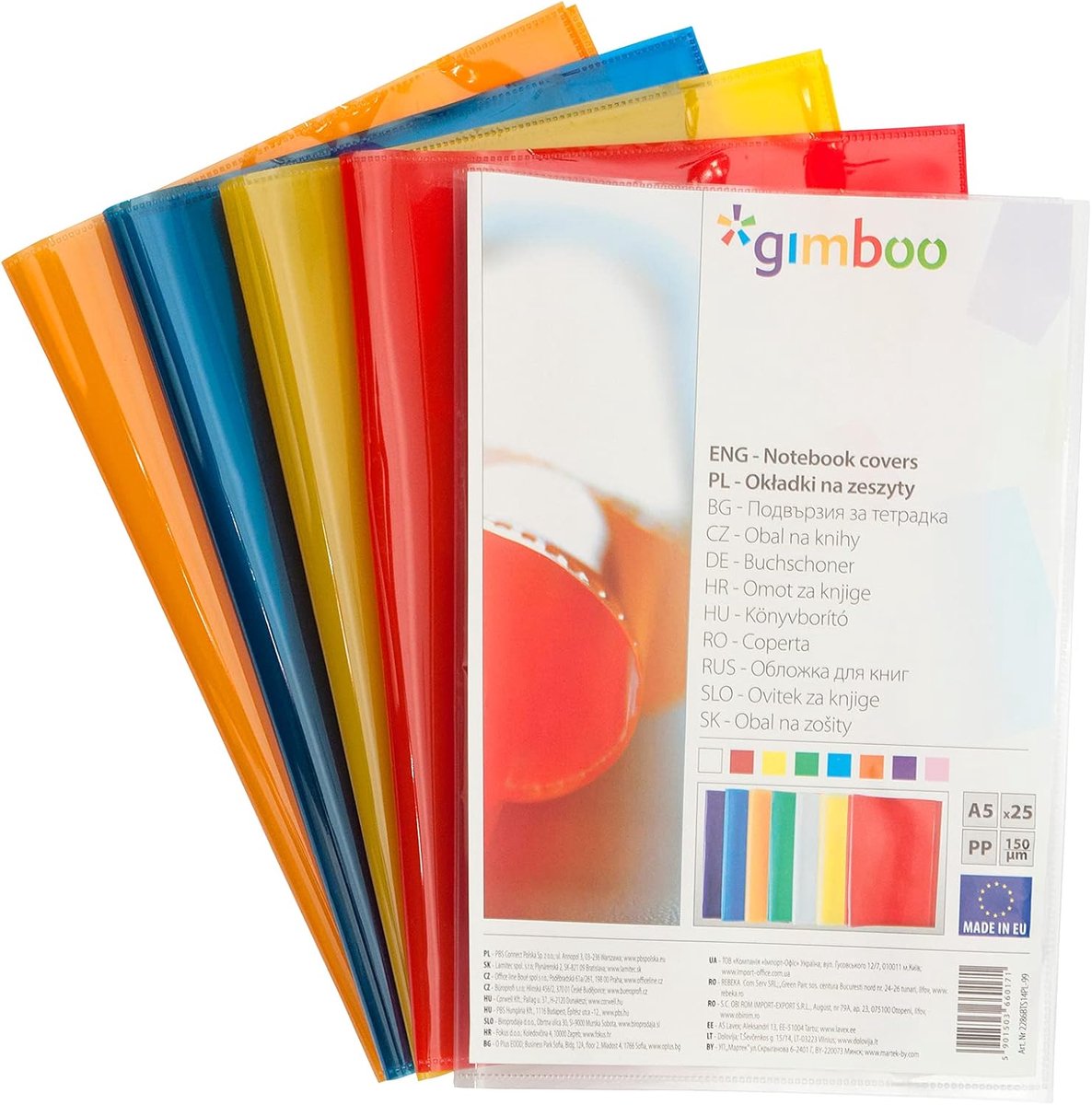 Notitieboekhoes A5 25 Stuks - Extra Sterk Polypropyleen - Blauw Transparant - Beschermt Schriften - ShopVlot
