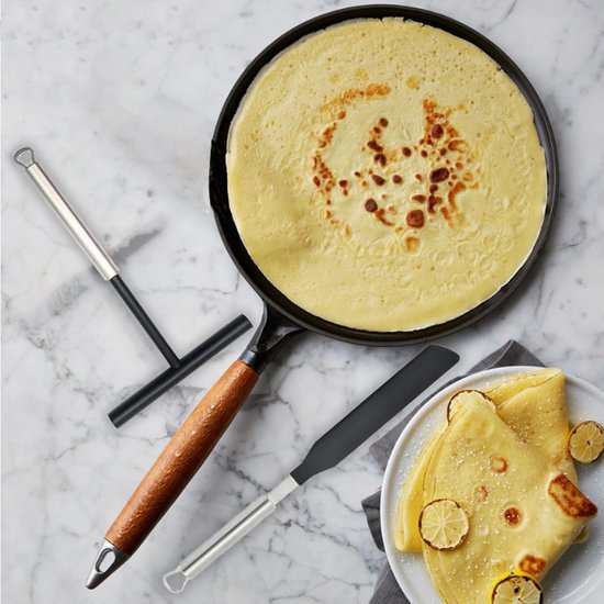 Spatels, roestvrijstalen pannenkoeken, deegverdeler, pannenkoeken, verdeler, pannenkoeken accessoires, geschikt voor het bereiden van pannenkoeken of pannenkoeken — afbeelding 5
