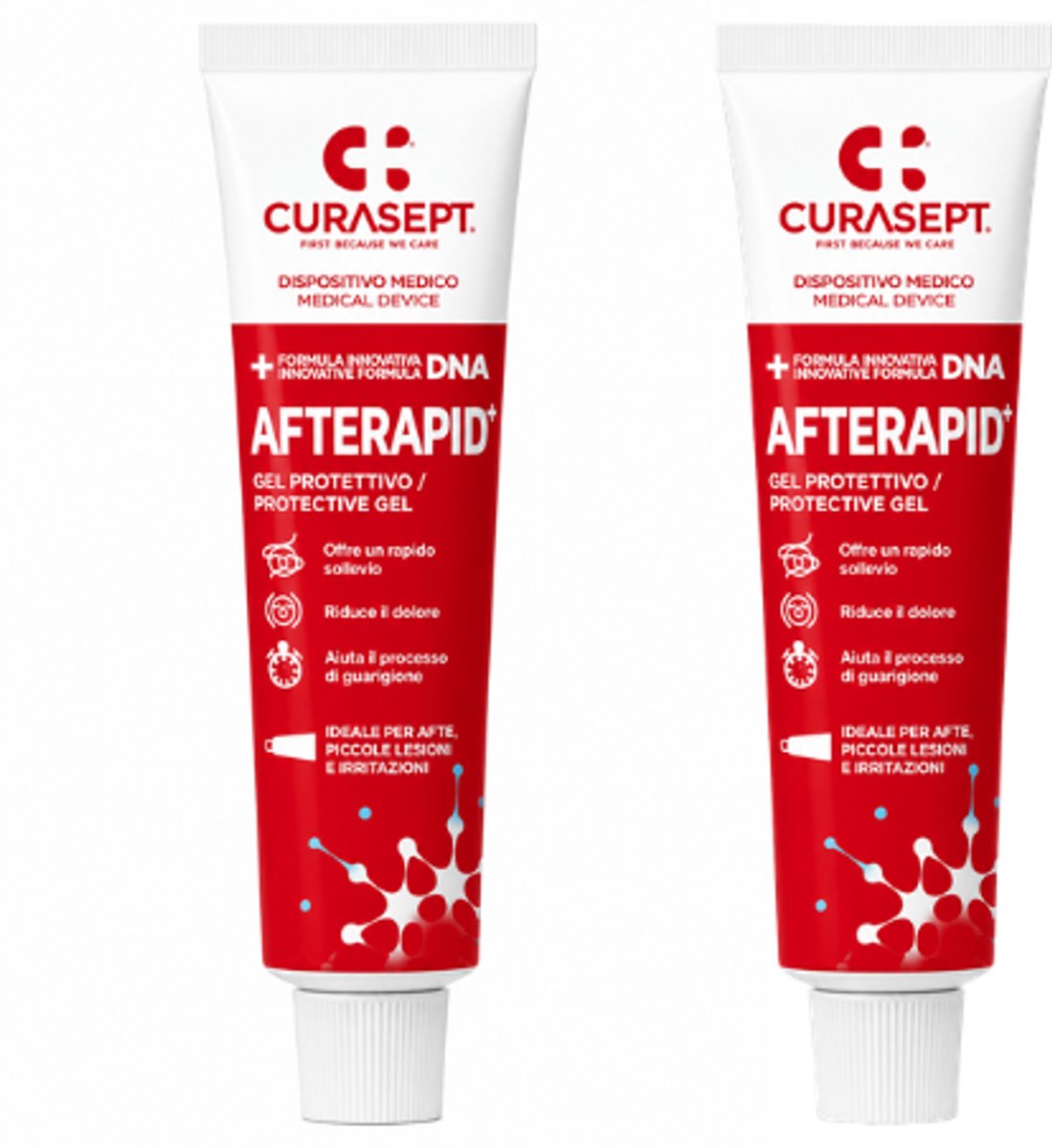 2x Curasept AfteRapid Beschermende Gel - 10 ml - Bij Aften & Mondzweertjes