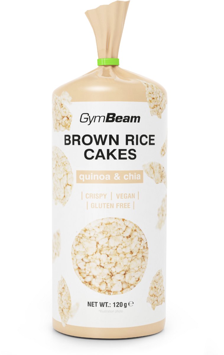 GymBeam Bruine rijstwafels 120 g quinoa en chia