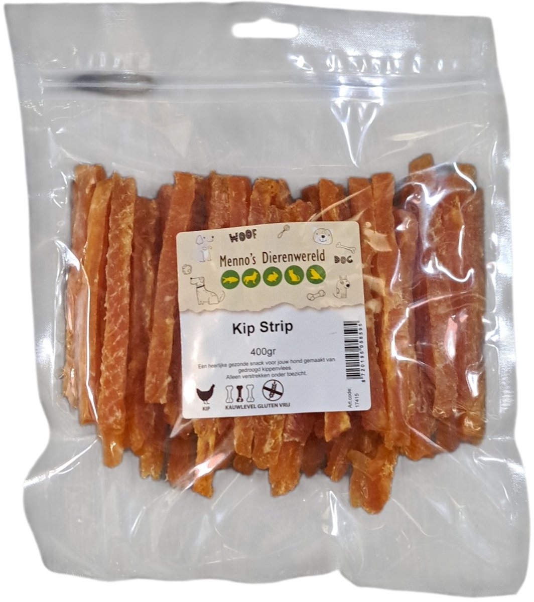Zoolekker Kip Strip - glutenvrije hondensnack in 100 g en 400 g verpakkingen 400 Gram
