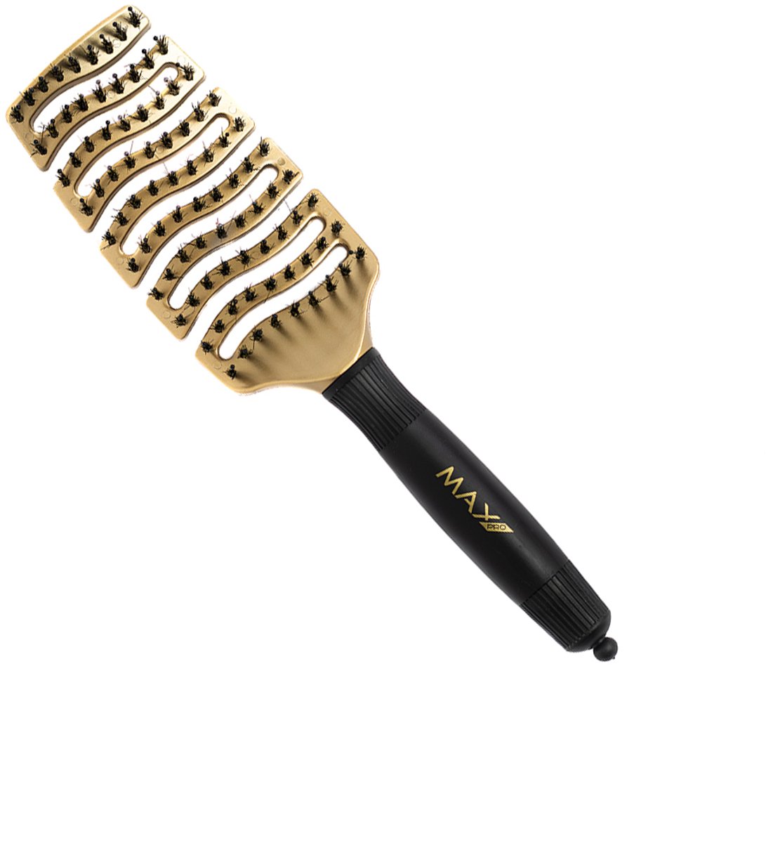 Max Pro Detangler Haarborstel Goud - Antiklit - Haar borstel - Jongens en meisjes - Comb - Brostel - Goud - Zwijnenhaar borstel