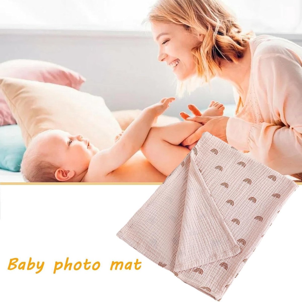 Mousseline Dekens - Babywikkeldoek Katoen - Baby Verzorgen - Ademend Huidvriendelijk - 80 x 65 cm - Meerdere Kleuren