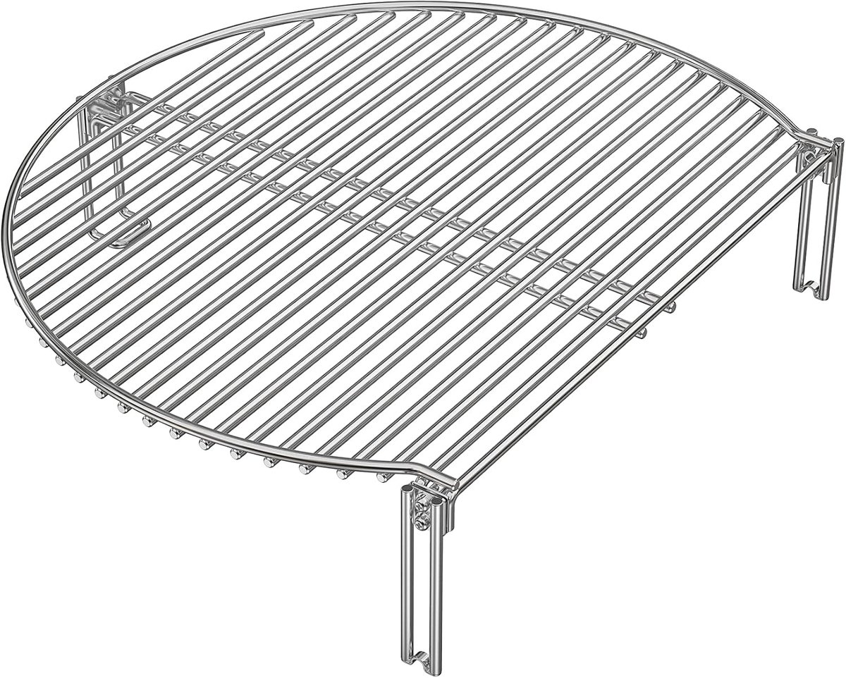 Roestvrijstalen Grillrooster voor Houtskool Ketelbarbecues en Keramische Barbecues, Kookrooster voor Weber Ketelbarbecues, Compatibel voor Big Green Egg, Kamado Joe Classic