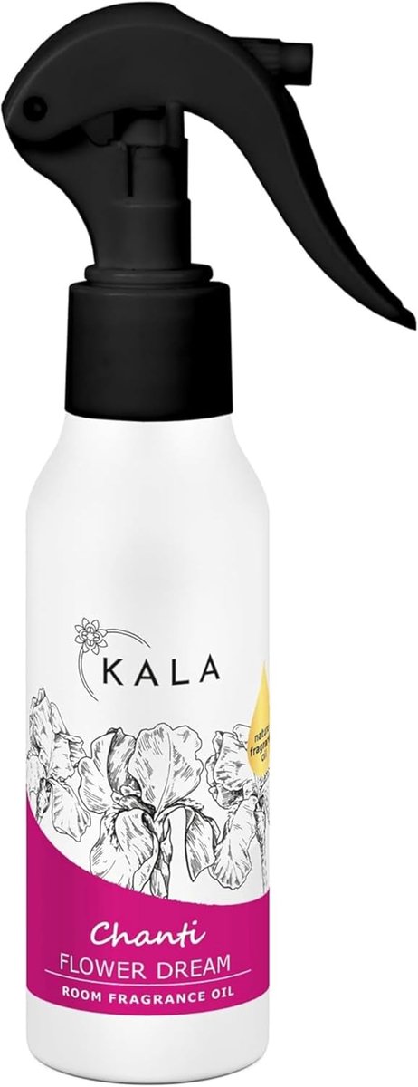SnelShoppen - Luchtverfrisser met Geuroliën Spray CHANTI - Actieve Geur Neutralisator, Ruimtegeur Spray met 48 Uur Geur, Bloemige Droomgeur, 100ml