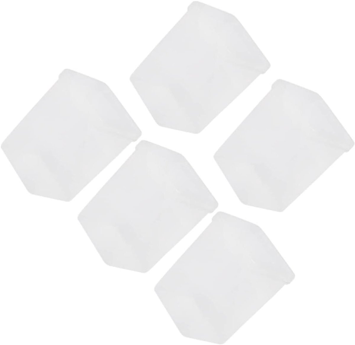 Opbergdoos Wattenschijfjes - Cosmetica Organizer - Make-up Opbergen - Transparante Container - 8x5cm - Wit