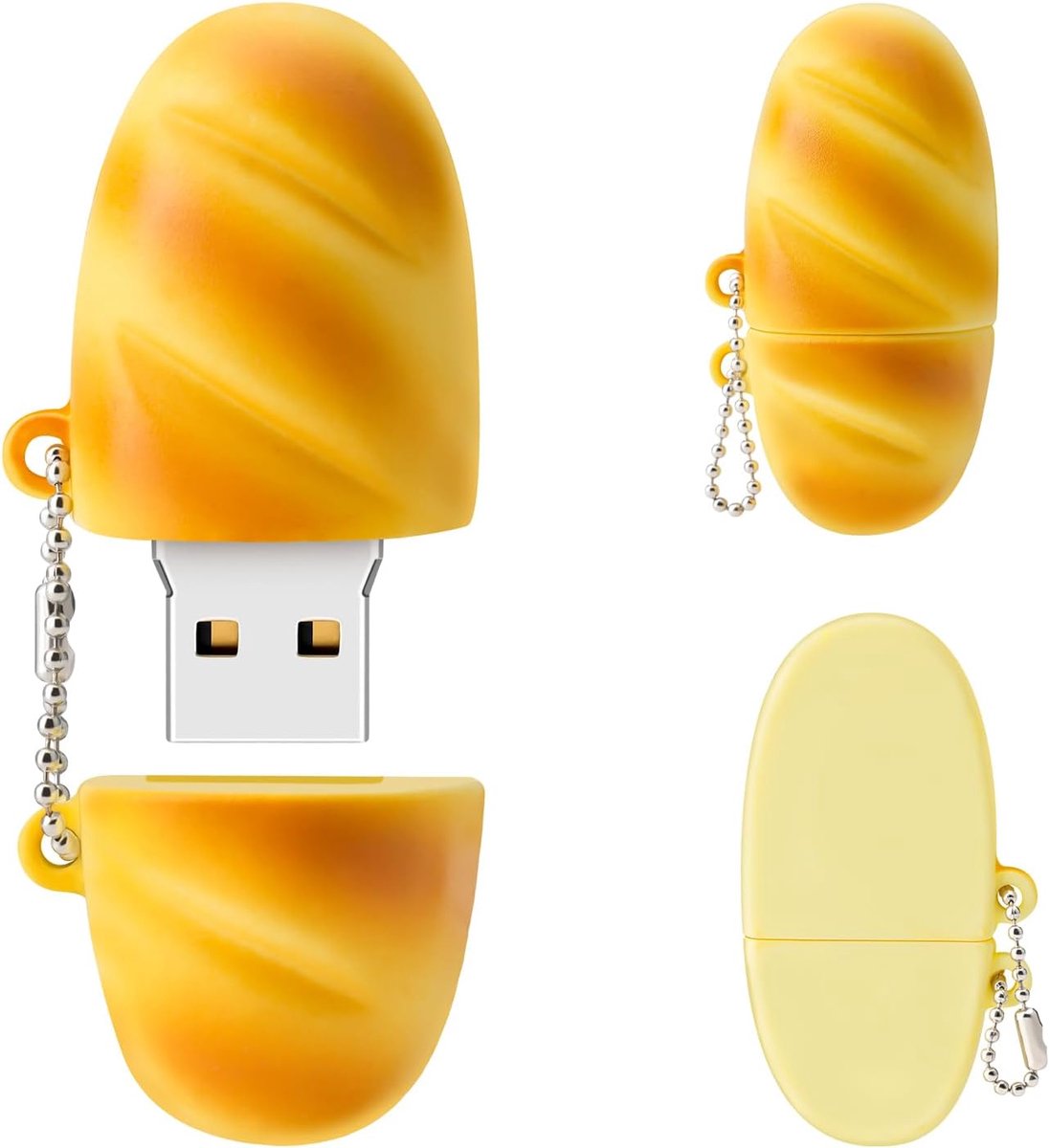 USB-stick 32 GB Schattige flashdrive in de vorm van een brood, geheugenstick Nieuwe USB-stick Pendrive Cadeau voor externe gegevensopslag