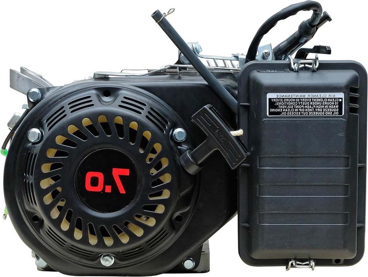 Benzinemotor 7 pk - Vervangende motor - Apparaten aandrijven - 4-takt OHV motor - 210 cc - Zwart