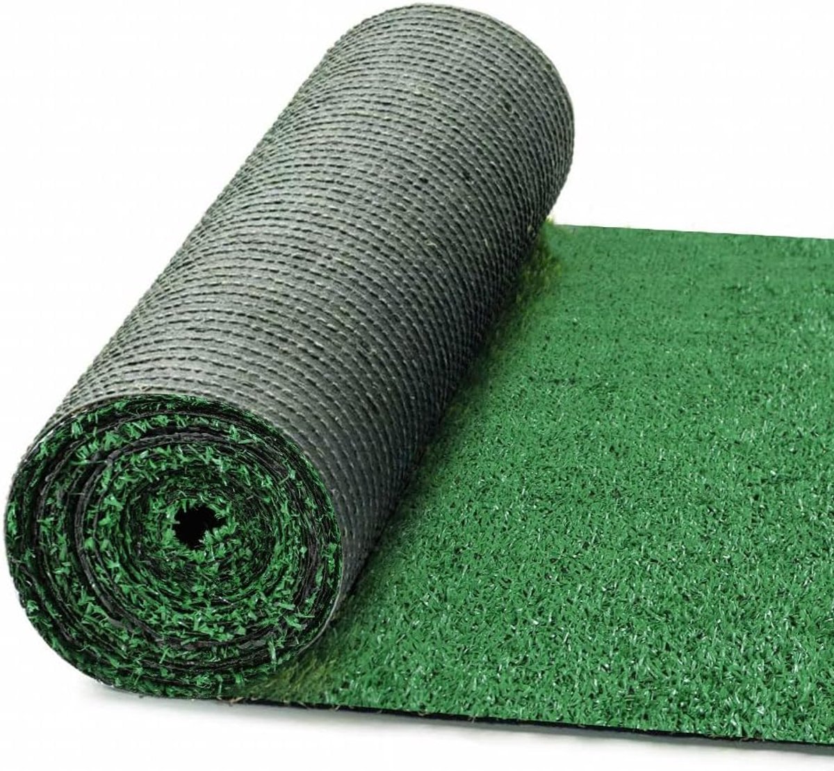 SnelShoppen - Kunstgras Rol 7mm Groen Voor Tuin, Terras, Zwembad - Ondersteuning Drainage, Onderhoudsvrij, Polypropyleen, 1 x 10m