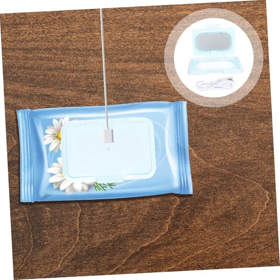 Babydoekjes Verwarmer - Draagbare Houder - Babyverzorging Thuis - Energiezuinig Verwarmen - 12 x 10 x 5 cm - Hemelsblauw — afbeelding 5