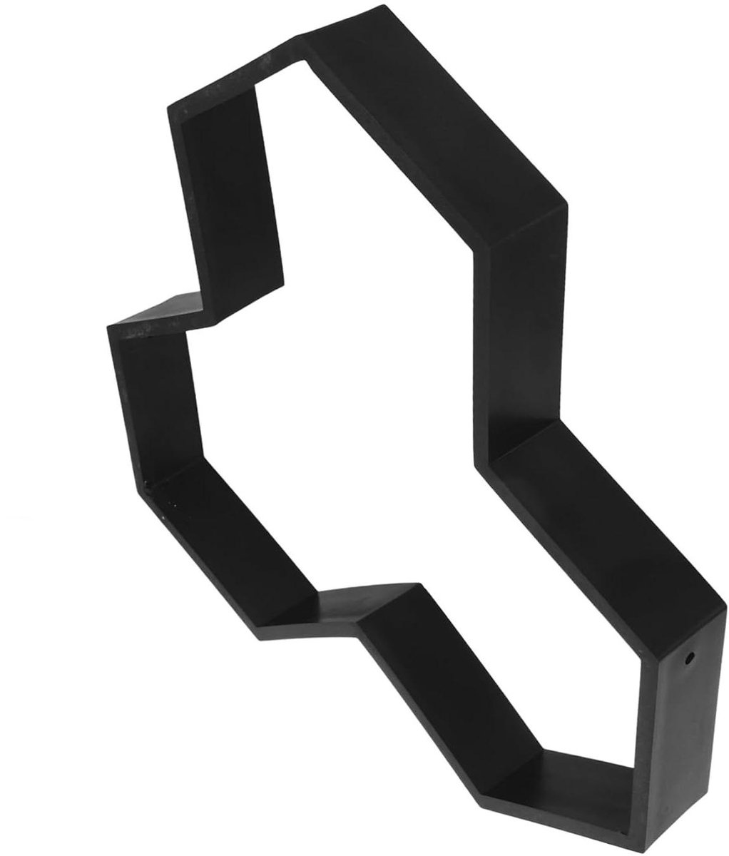 Betonmal Stapsteen - Padmal Tuin - Bestrating Maken - Creatieve Vorm - 37 x 36.5 cm - Zwart