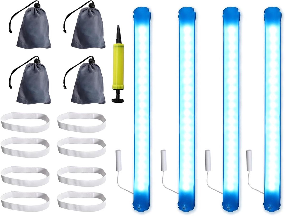 Opblaasbare Campinglantaarns - Opvouwbare Lichtstrips - Outdoor Verlichting - Kleurrijke Feestelijke Sfeer - 84 x 7 cm - Meerdere Kleuren