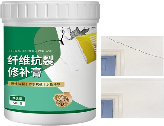 Gipsplaat Reparatieset - Muurplamuur Kit - Muren Herstellen - Scheurwerend Waterdicht - 500 g - Wit — afbeelding 5