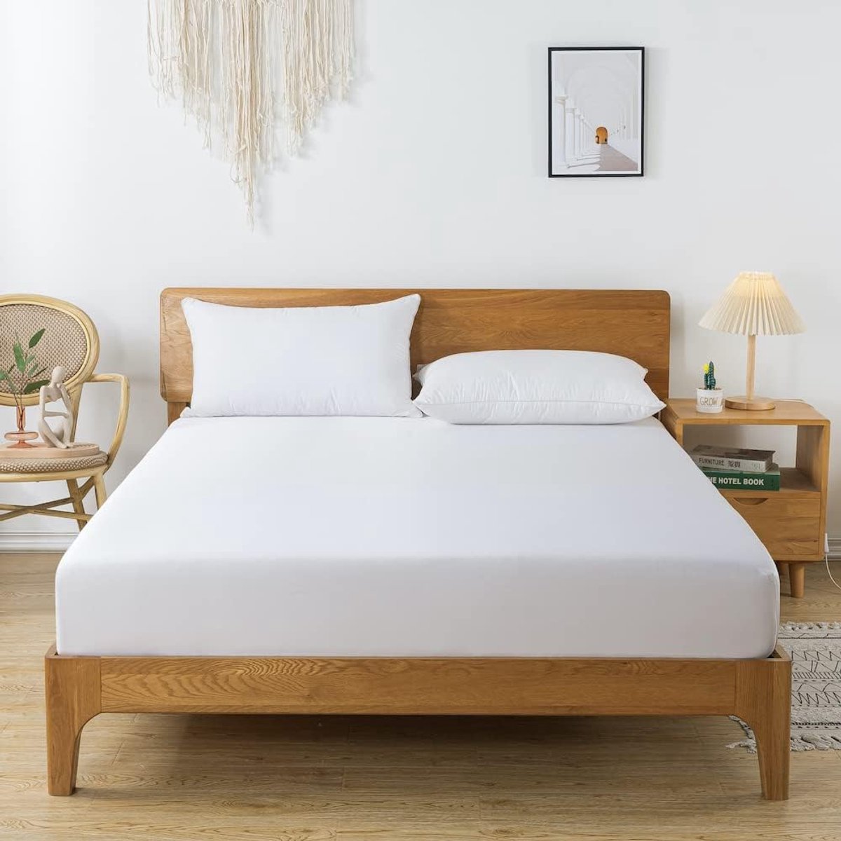 Fitted Sheet 180x200 CM - 100% Bamboe Viscose - Extra Diep 35CM - Hypoallergeen en Ademend Comfort - SnelShoppen
