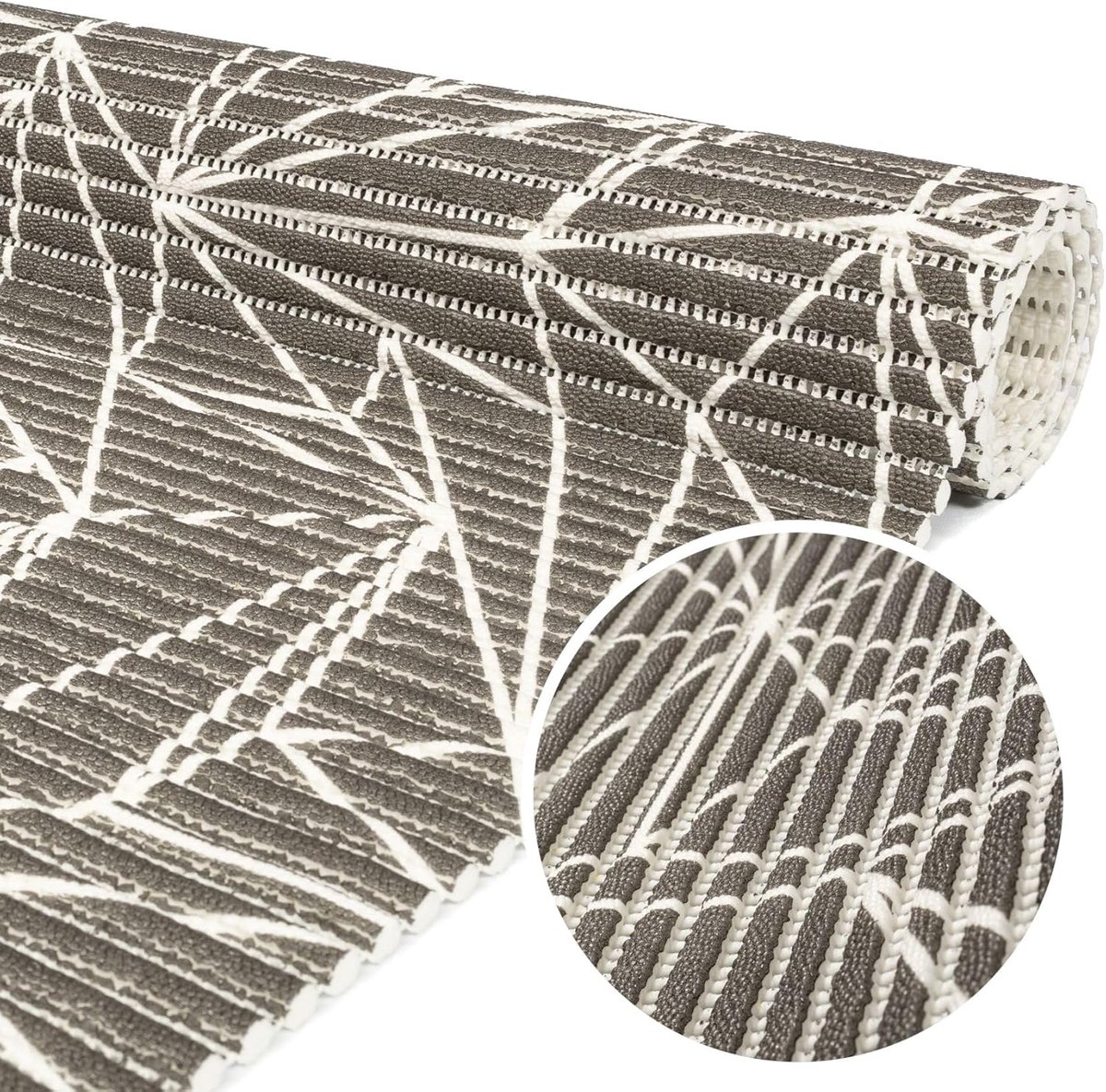 SnelShoppen - ANRO Soft Foam Mat, Badmat, Douchemat, Toiletmat, Antislip Badloper Prism Zwart, 1500x65cm, Veiligheid in Badkamer, Keuken, Hal, Sauna,