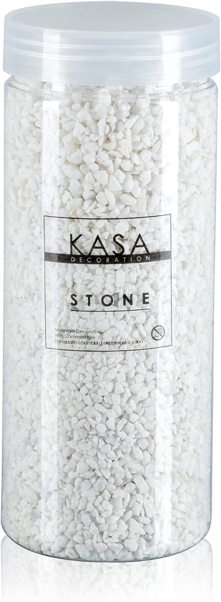 SnelShoppen - Decoratieve Steentjes voor Vazen, Witte Kleur, 1180 g, 13 Kleuren, Decoratieve Steentjes van 2,5-4 mm voor Feest, Tuin en Interieur