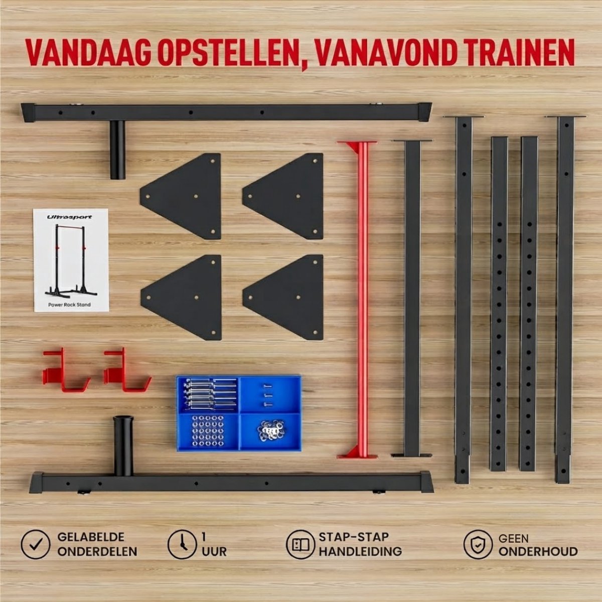 Groupe SEB JCP Squat Rack - Pull up Station - Zwart thumbnail 6