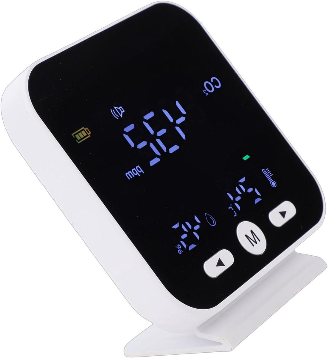 Luchtkwaliteitsmonitor - CO2 meter - Gezond Binnenklimaat - NDIR Sensor - 12x11x7 cm - Wit